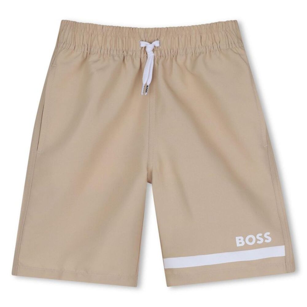 Boss Boys Logo Printed Shorts / Stone